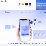 AI artificial intelligence product official website UI design template website template