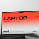 Desktop laptop prototype mockup source file for web display