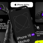High-end black gloves holding iPhone prototype collection