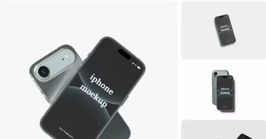 6f162236-98ab-42e9-a13e-02ad4f44a818 iPhone 17 Air mockup resources for mobile phone prototype - Image 1
