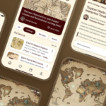 High-quality historical education app UI interface template