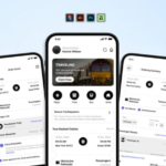Train ticket booking app UI interface template kit