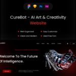 AI art, AIGC creative homepage landing page template