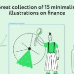Minimalist style financial theme vector operation illustration material, in ai, eps, fig, svg formats