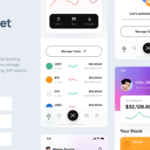 A minimalist UI kit for cryptocurrency wallet mobile applications